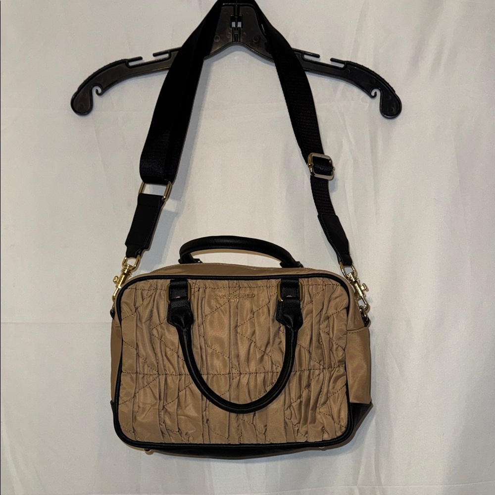 Karl Lagerfeld Tan And Black Crossbody